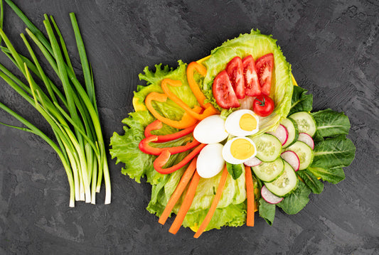 "Person practicing sustainable nutrition and healthy eating habits."